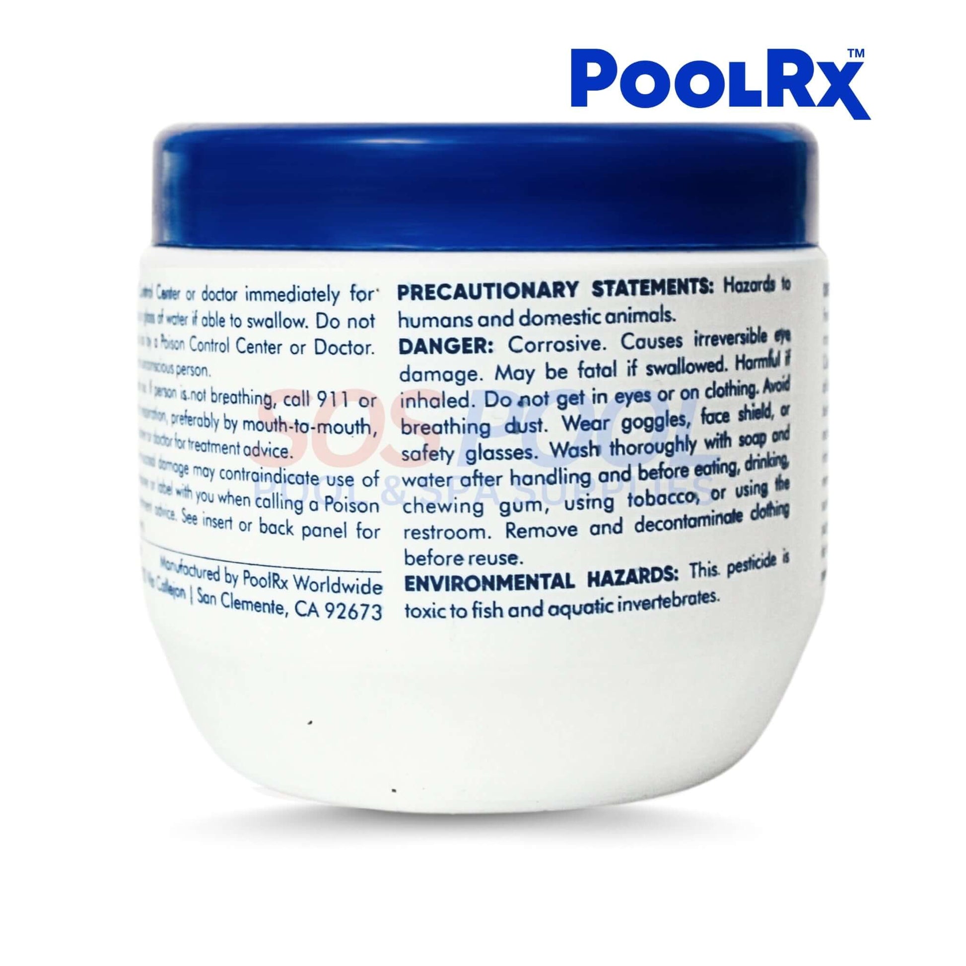 PoolRX+ Booster Blue Unit 332004 for pools 7.5K-20K gallons; EPA-registered, effective algae prevention with SOS Pool.