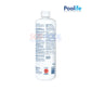 Poolife Defend+ Pool Algacide 62076 bottle back view with ingredients, effective for algae treatment and clarifying pool water.