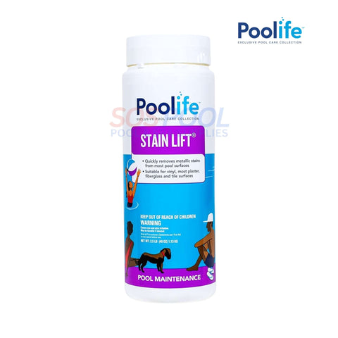 Poolife Stain Lift Pool Metal Stain Remover 2.5 lbs for SOS Pool Maintenance, removes metallic stains from all surfaces.