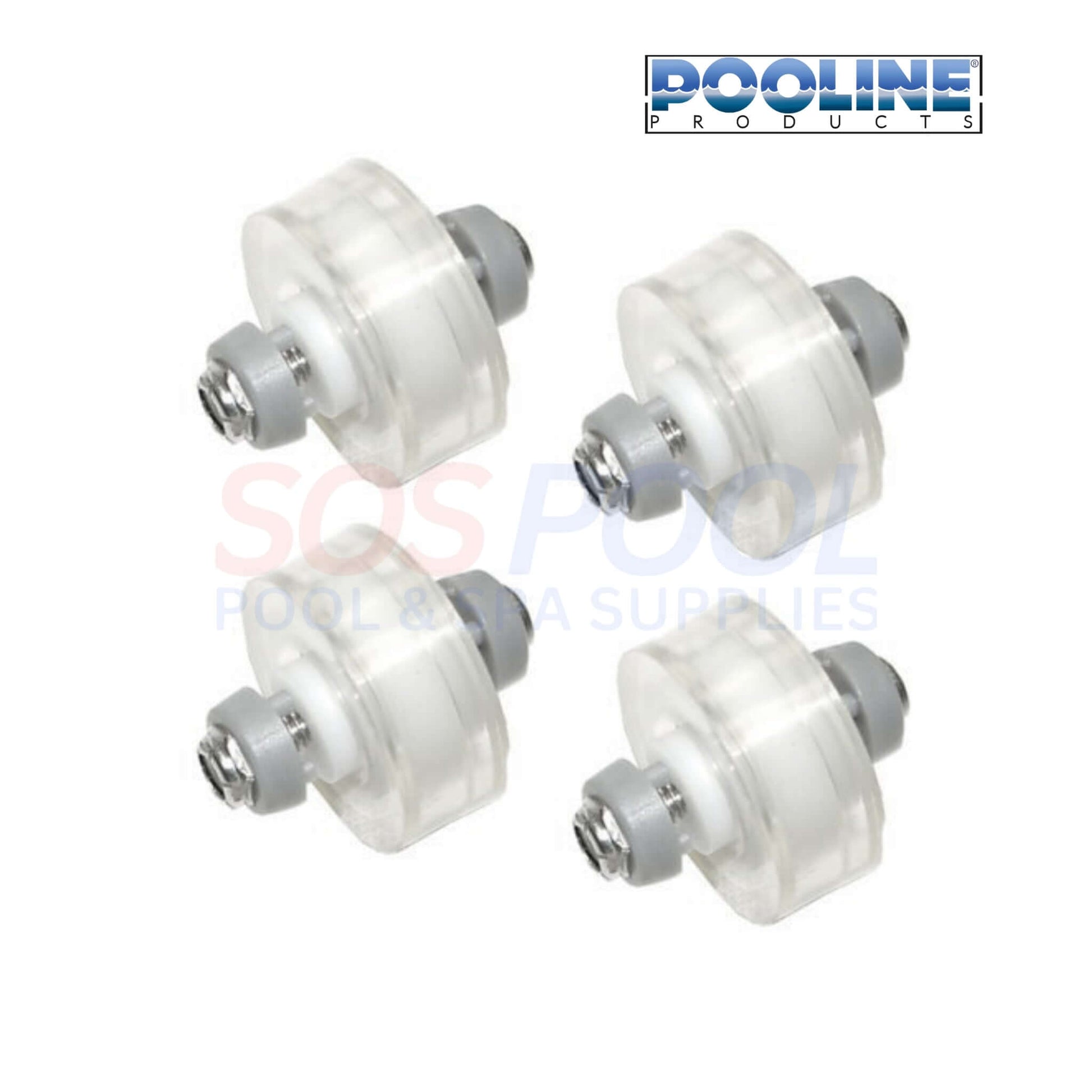 Pooline Ball Bearing Wheel 4 Pack 11051HW for vacuum heads - SOS Pool - Durable replacement wheels for smooth gliding.