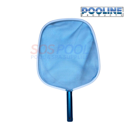 Pooline Deluxe Heavy Duty Swimming Pool Leaf Skimmer 11087 with blue mesh net and aluminum handle | SOS Pool