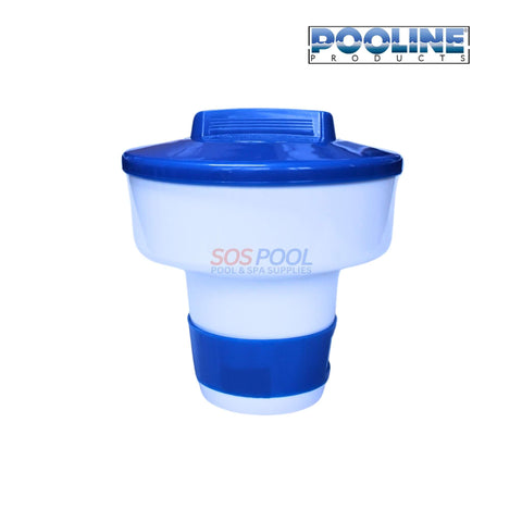 Pooline Floating Chlorine Tablet Dispenser | 11063 for SOS Pool, floats on water, releases chlorine tablets for pool maintenance.