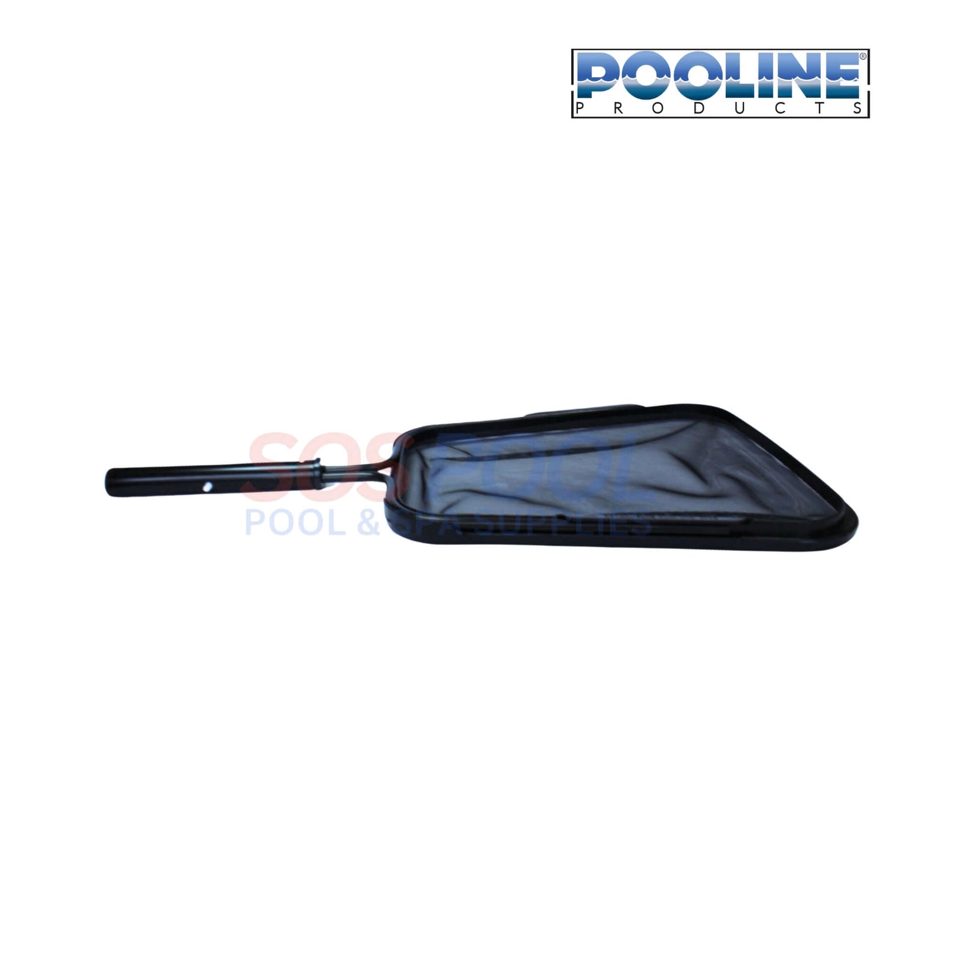 Pooline Swimming Pool Leaf Skimmer 11521 features durable black frame and fine mesh for efficient debris removal. SOS Pool.
