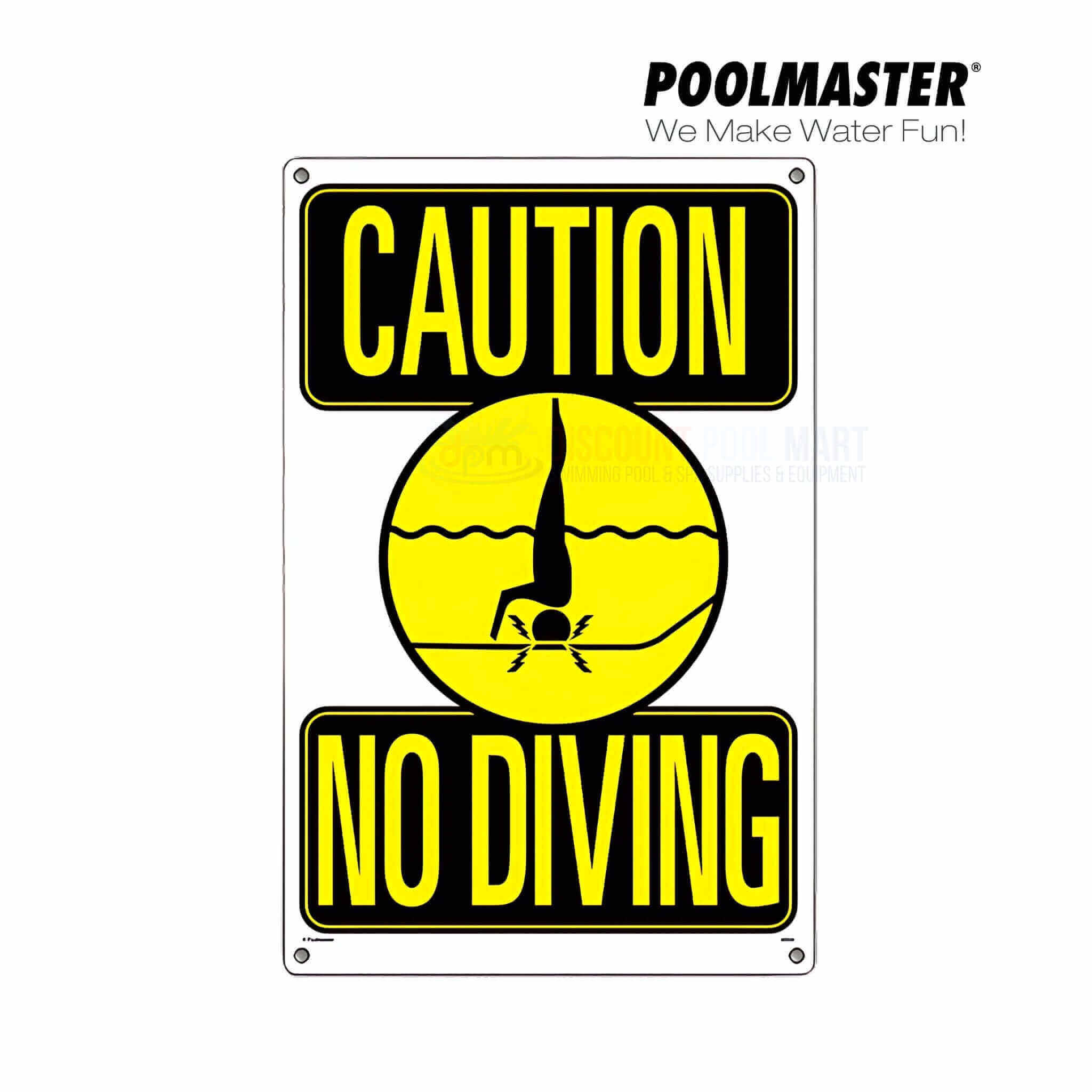 Poolmaster | Caution No Diving Sign | 12″ x 18″ | 40344