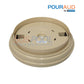 Pour-A-Lid Round Skimmer Cover 10 inch Tan 201PALTAN by SOS Pool for customized deck integration.