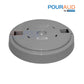 Pour-A-Lid Round Skimmer Cover 10 inch Gray 201PALGRAY compatible with SOS Pool systems for a seamless deck finish.