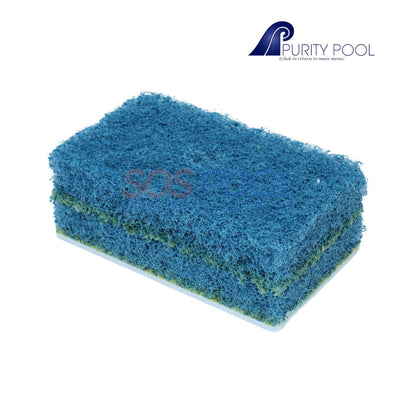 Purity Pool Jumbo Fine Tile Scrubber Pad | 3 1/2" x 5 1/2" | Blue | JRPF