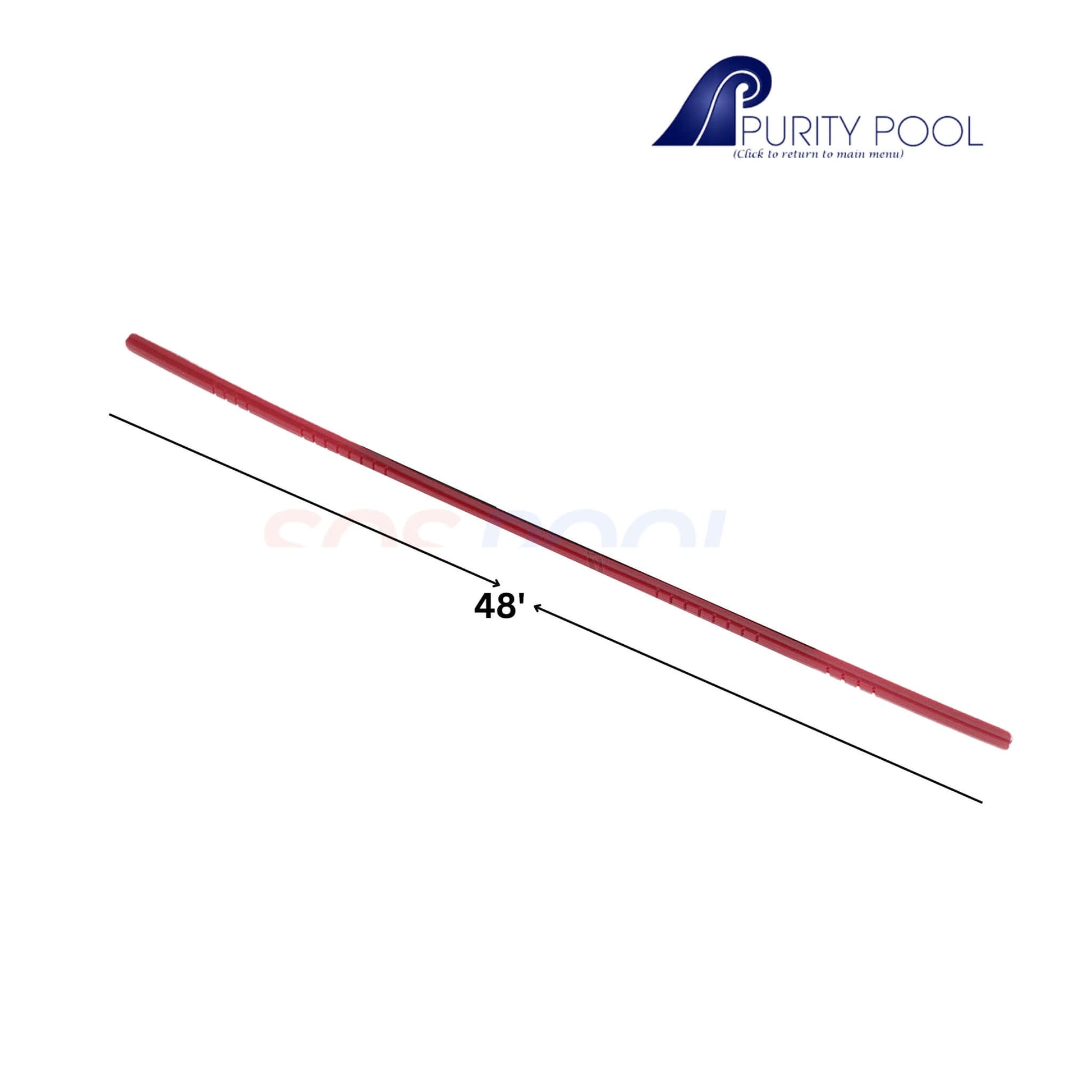 Purity Pool Plastic Trim 48" for Red Baron Leaf Rake | SOS Pool Replacement Leading Edge for Pool Maintenance