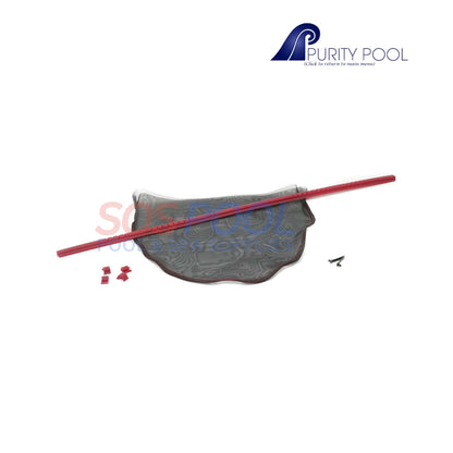 Purity Pool Renew Kit for Red Baron Tuff Duty Leaf Rakes, SOS Pool, includes rim and net for pool cleaning.