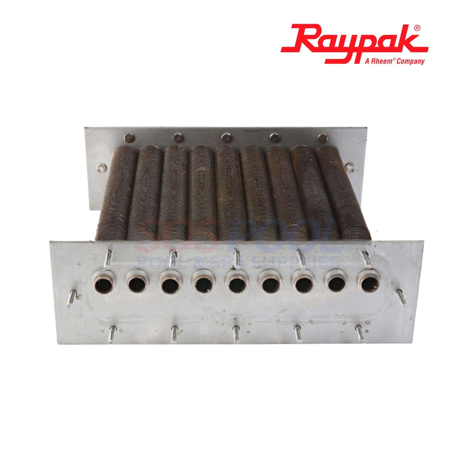 Raypak 206A-207A Cupro Nickel Tube Bundle | 010364F assembly showing copper-nickel tubing for pool heaters from SOS Pool.