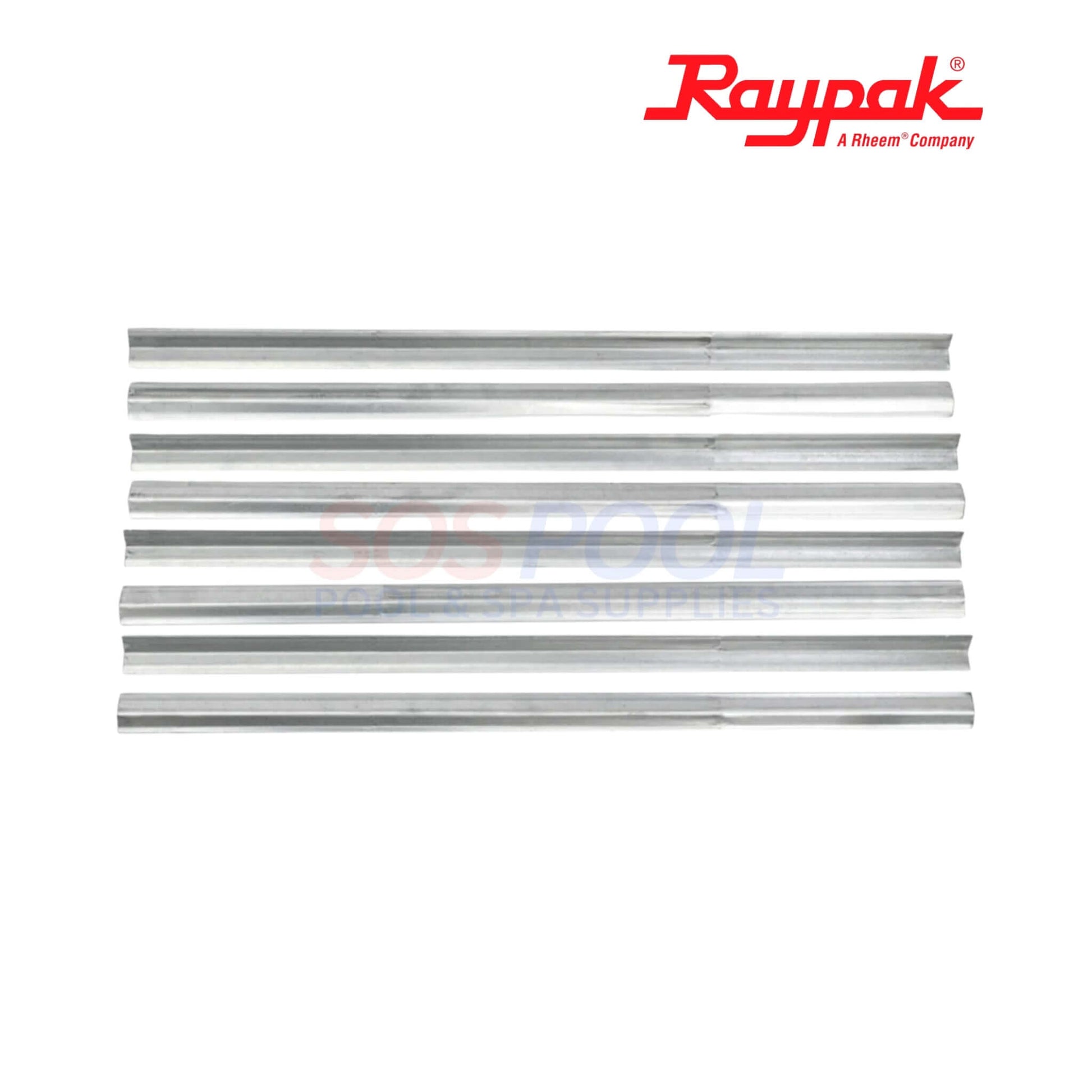 Raypak 206A-207A Cupro Nickel Tube Bundle | 010364F replacement tubes, silver color, for pool heating systems by SOS Pool.
