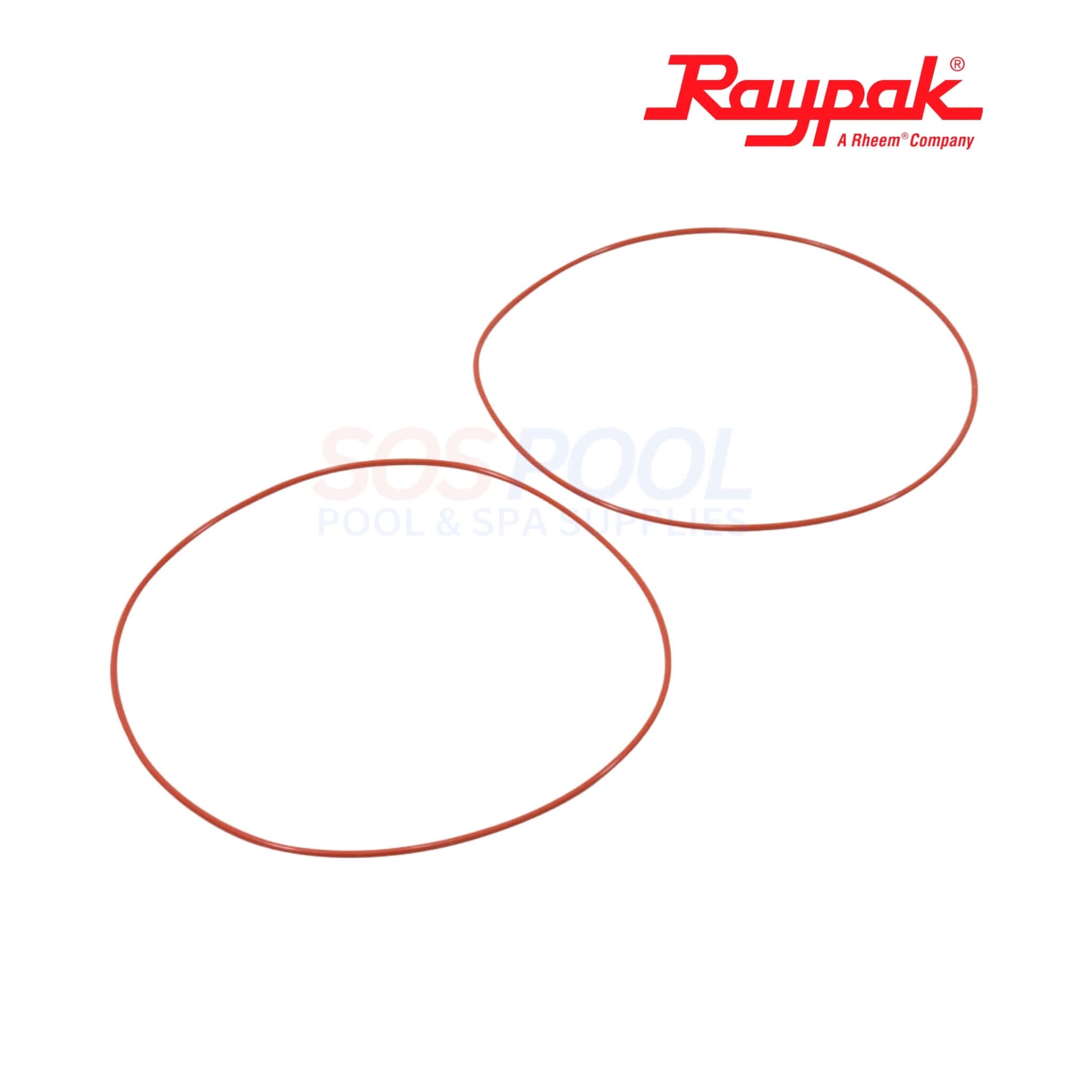 Raypak replacement O-ring set for digital heaters, essential for water flow; SKU: 016194F. SOS Pool.