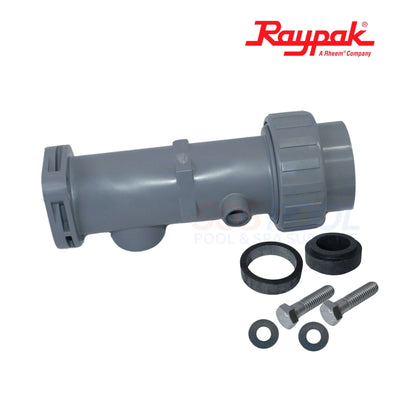 Raypak CPVC outlet adapter for 206-408 heaters, 2-inch, 015883F, durable connection for efficient water flow | SOS Pool