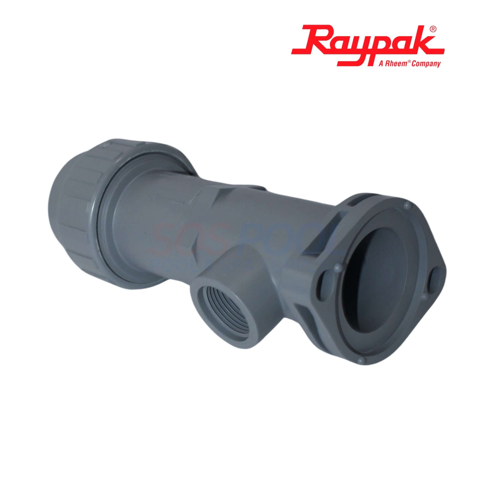 Raypak CPVC Outlet Adapter for 206-408 heaters, 2" pipe fitting, part 015883F for SOS Pool installation.