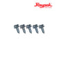 Raypak D-2 Power Vent Blower Kit | 008156F replacement screws, black, arranged in a row for pool heater assembly support.