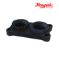 Raypak Heater Inlet Outlet Flange for 334-824 | 002477F, black 2-inch OEM flange kit for swimming pool heaters.