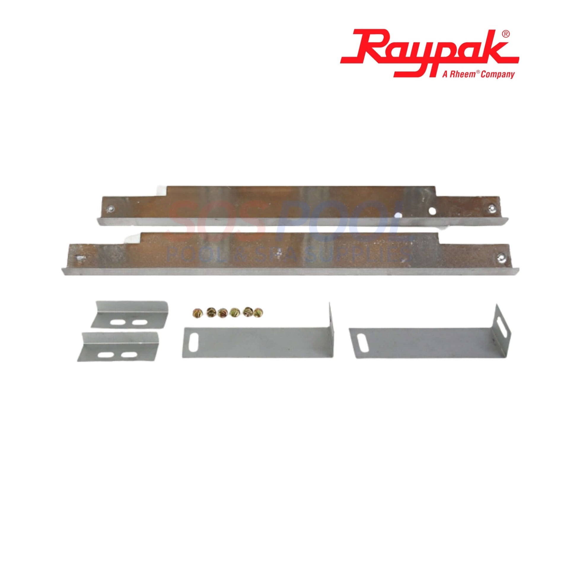 Raypak Heater Insulation Strips For 185-405 | 006900F kit with thermal strips and brackets, essential for pool HVAC insulation.