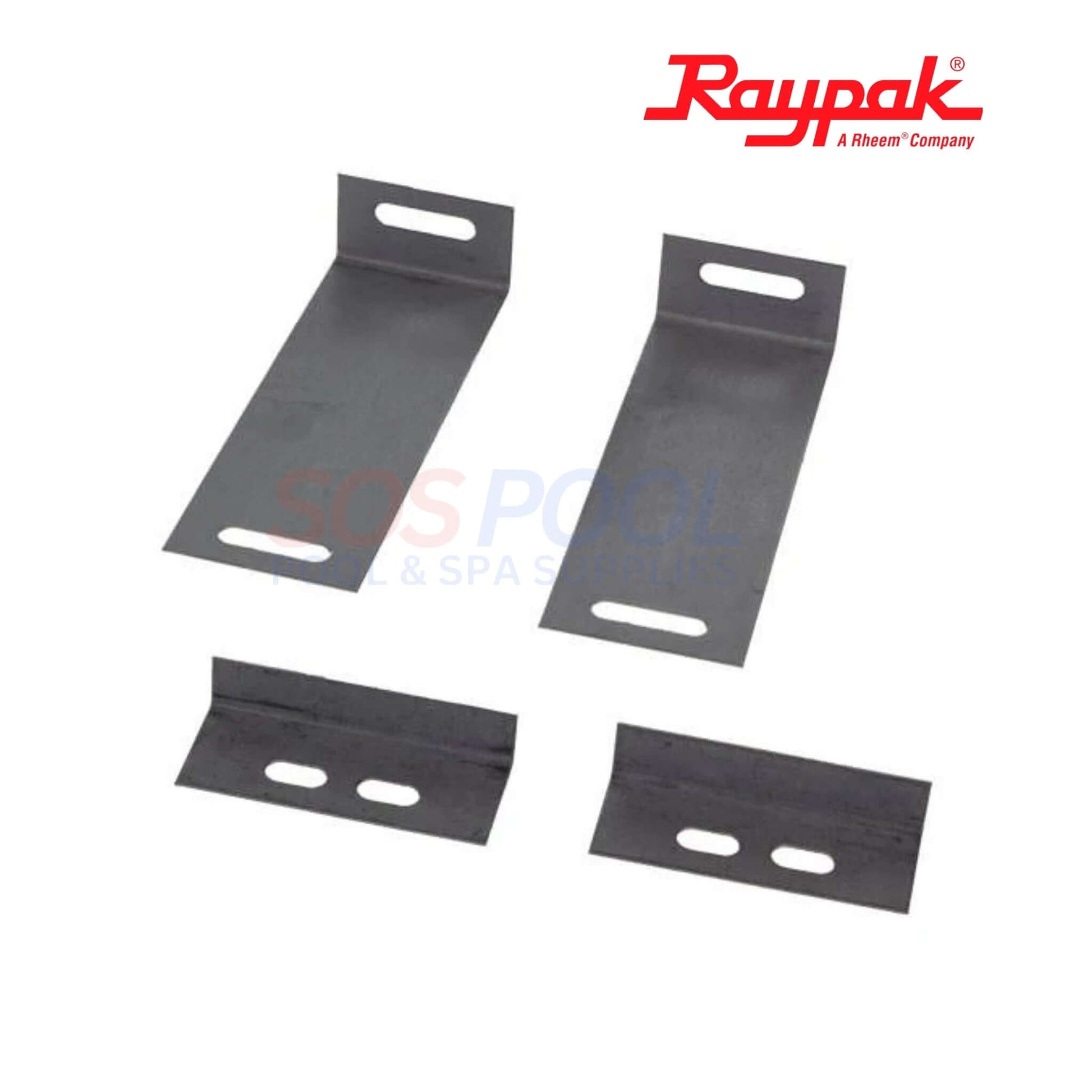 Raypak Heater Return Header For 206A-406A | 006707F, metal bracket assembly, durable, SOS Pool, compatible with swimming pool parts.