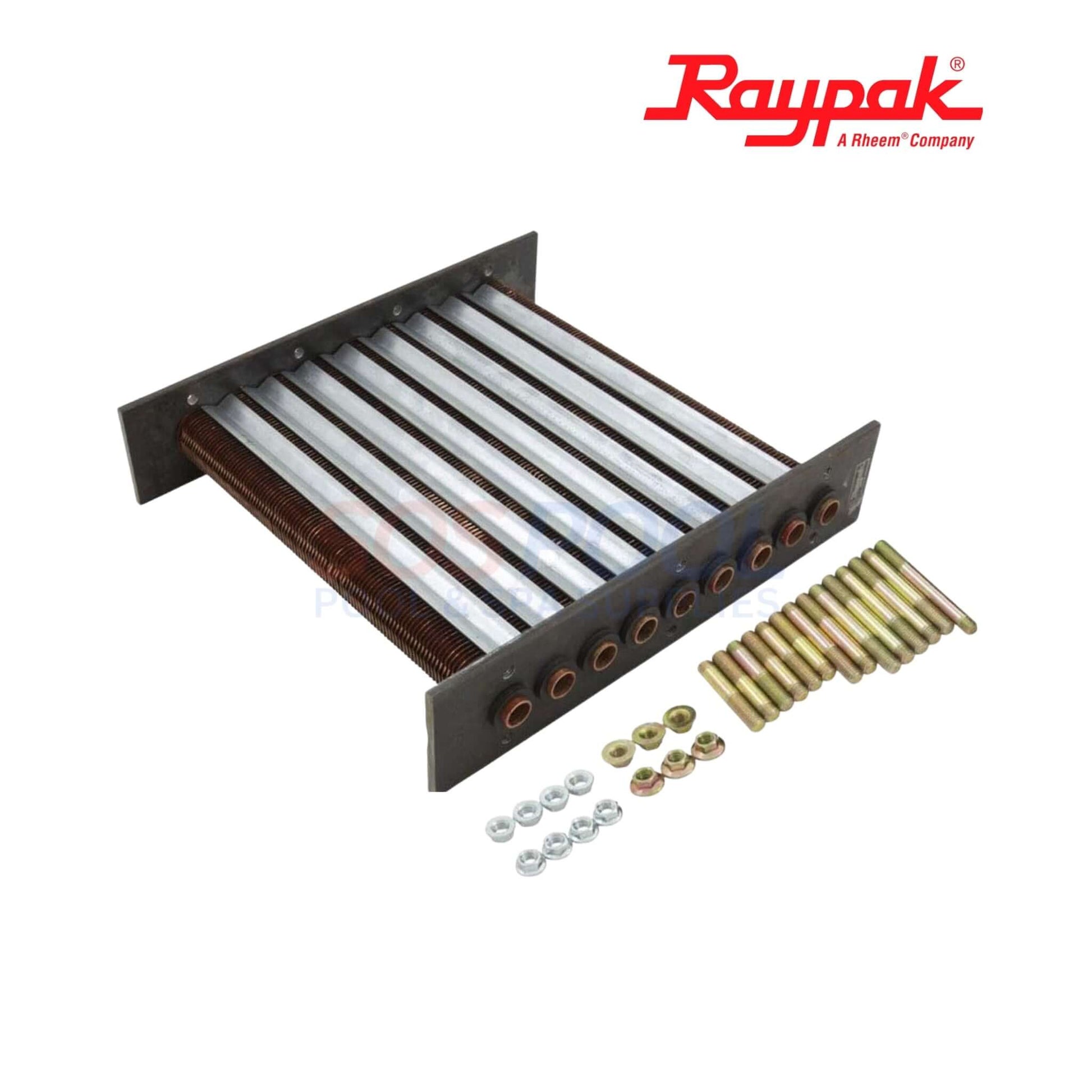 Raypak Heater Tube Bundle Copper For 206A & 207A | 010055F including copper tubes and assembly kit parts, ideal for SOS Pool.