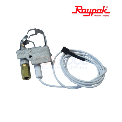 Raypak Low NOx Natural Gas Pilot For R185A-R405B | 008155F assembly with pilot orifice and electrode for pool heaters.