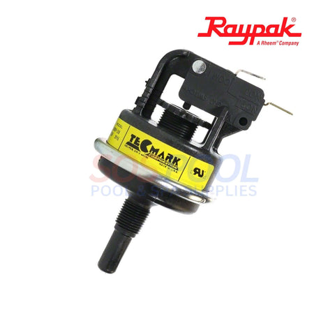 Raypak Pressure Switch for Low Nox Heaters 006737F, ensuring safe operation for SOS Pool applications.