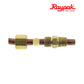 Raypak Pressure Switch Tube For 183A-405A | 003272F, close-up view of brass fittings and tubing for pool heater parts, SOS Pool.
