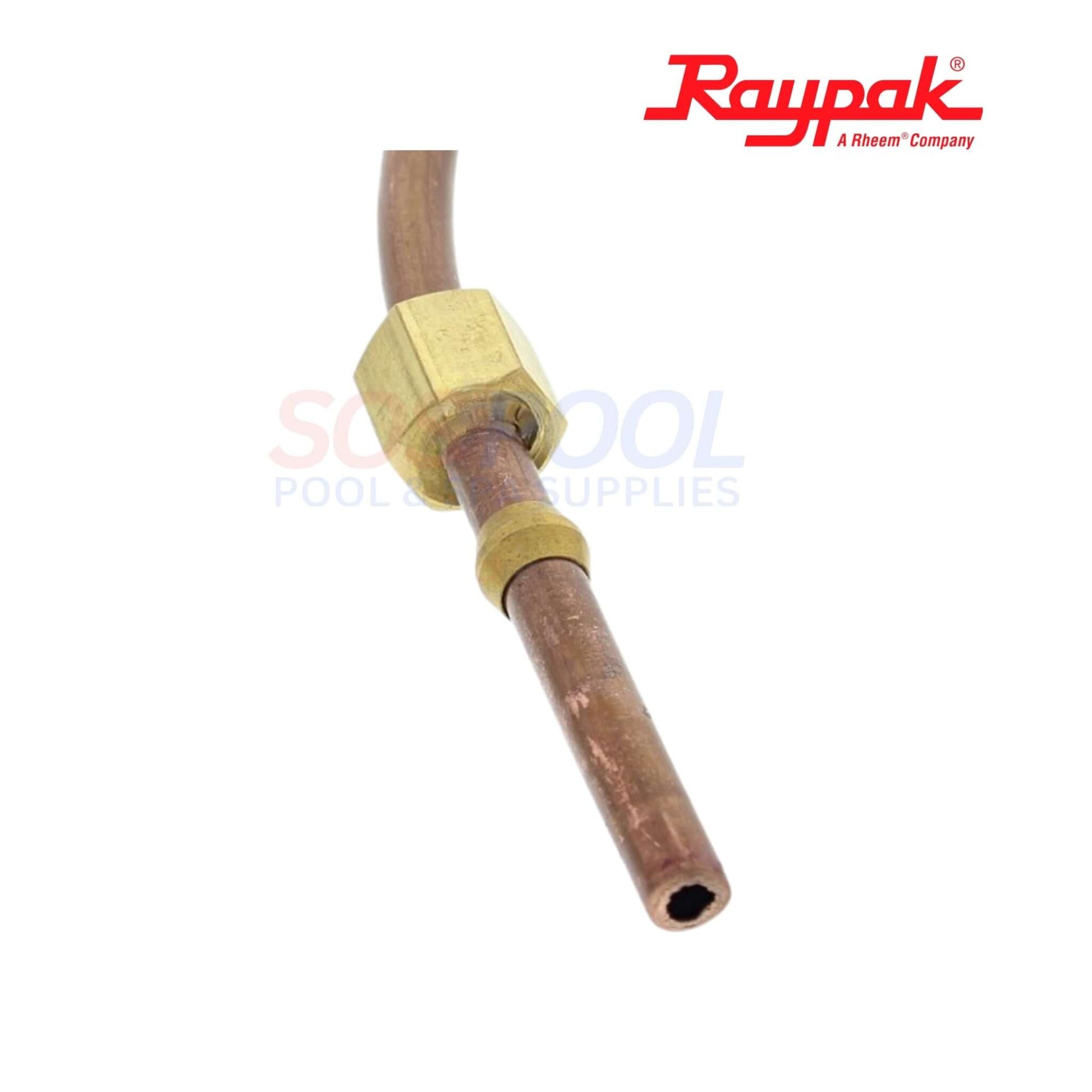 Raypak Pressure Switch Tube For 183A-405A | 003272F with brass fittings, used in swimming pool heater maintenance.