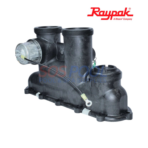 Raypak Protek Shield Inlet Outlet Header Assembly 017959F for 206-407 heaters | SOS Pool