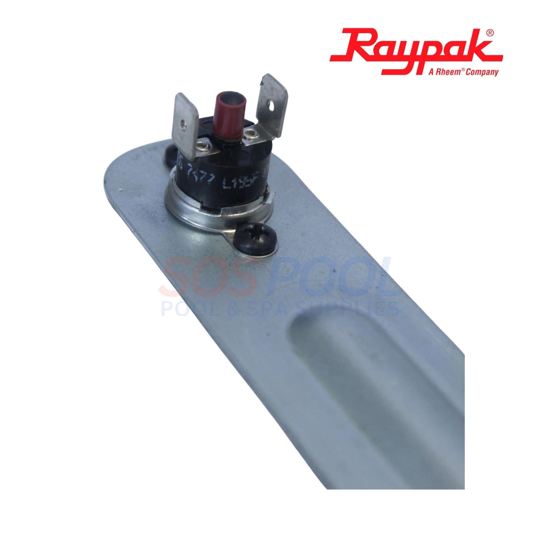 Raypak Temperature Sensor Limit For Avia 264A & 404A | 018853F close-up view, showcasing durable construction for heating control.