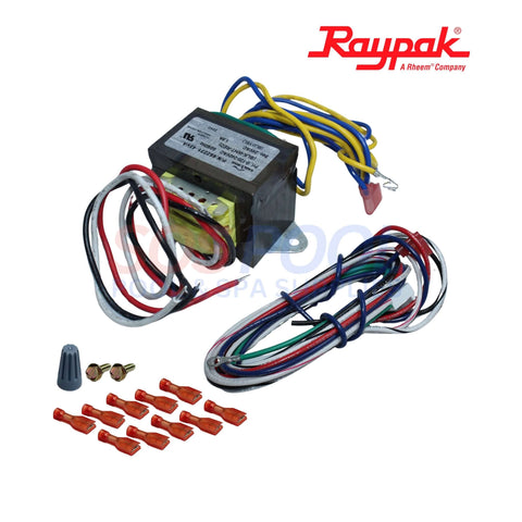 Raypak Transformer Kit with Wire Harness for Heaters 120V/240V/24V 006736F by SOS Pool, includes connectors.