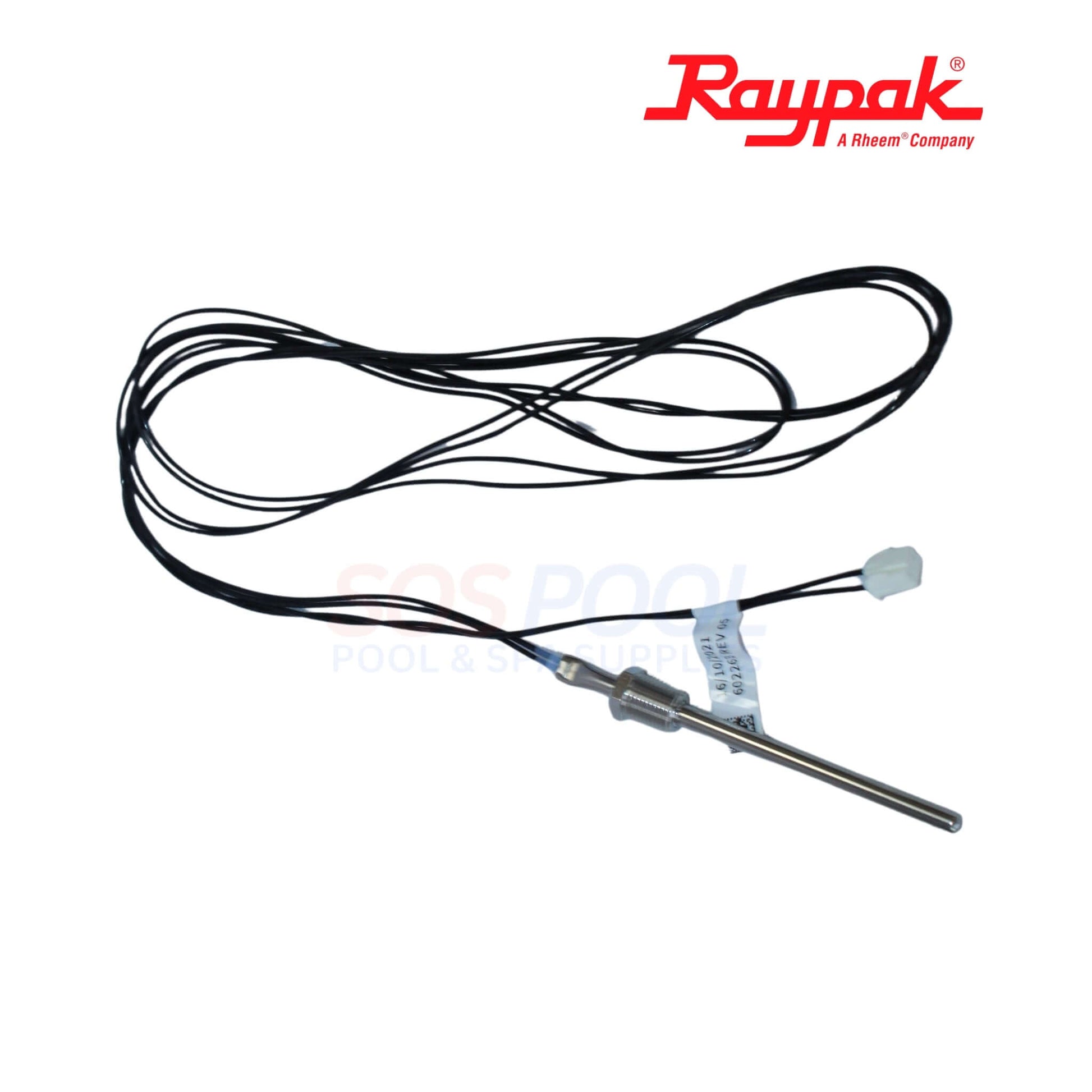 Raypak Vent Temperature Sensor Kit for Avia Heaters, model 019046F, from SOS Pool for efficient heater operation.