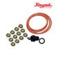 Raypak heater repair parts including 12 brass nuts, orange O-rings, and a fitting for seamless installation | SOS Pool | 015095F