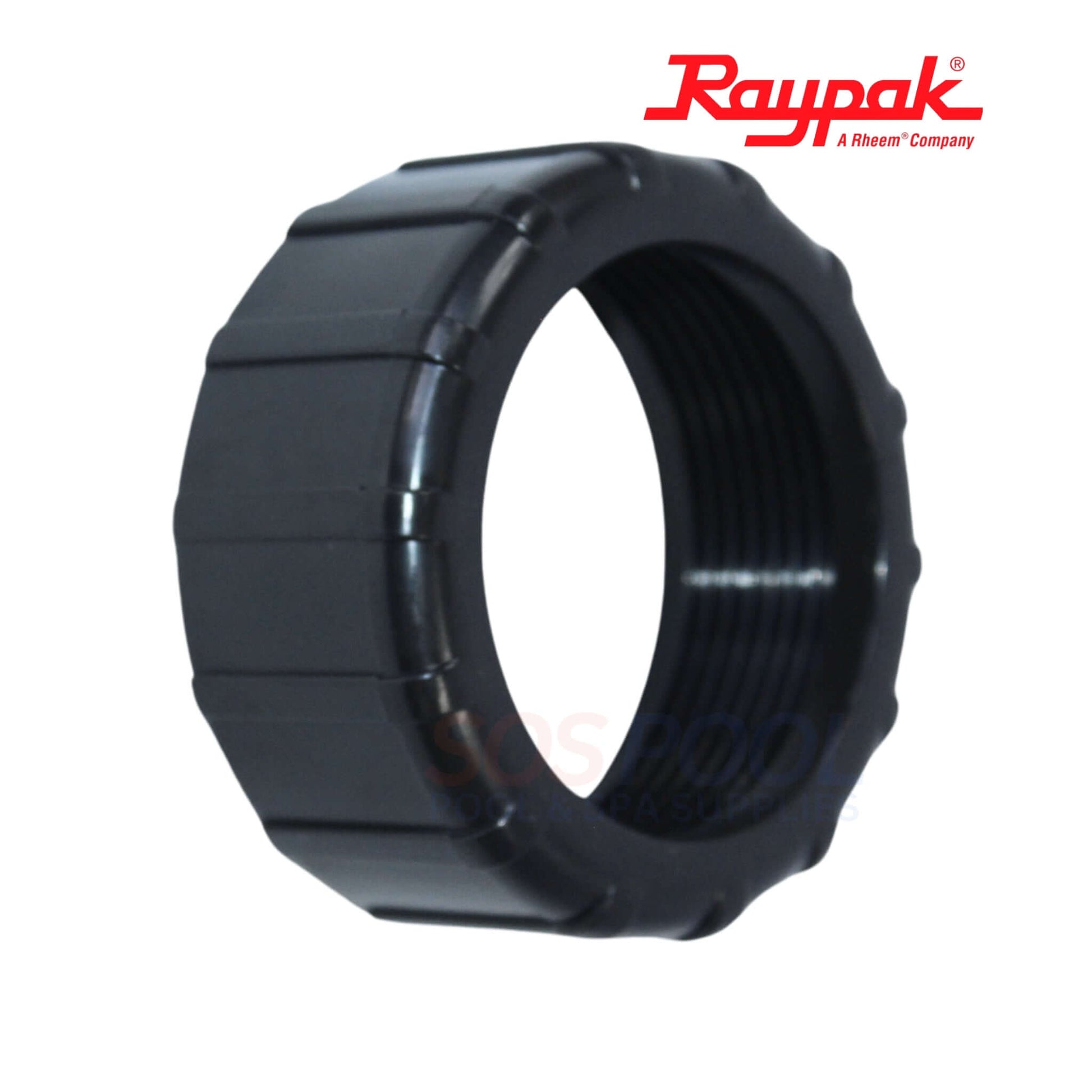 Raypak Union Pump Protege fitting for RPVSP1 Pump, 1.5" PVC, model 018230F, available at SOS Pool.