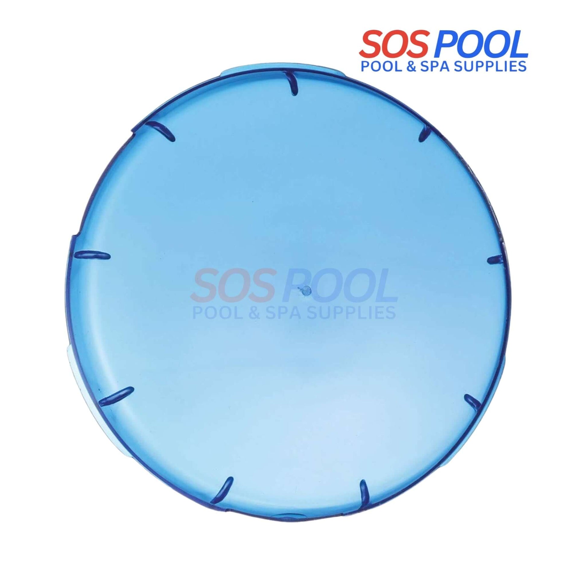 SOSPool Blue Lens Cover for Amerlite Pool Lights, 7.5 inches, vibrant blue hue for ambiance.