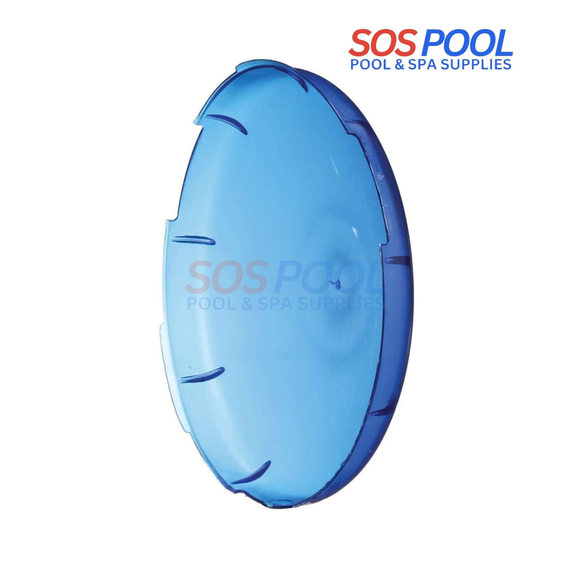 SOSPool Blue Lens Cover for Amerlite Pool Lights, 7.5", enhances ambiance for evening swims and gatherings.