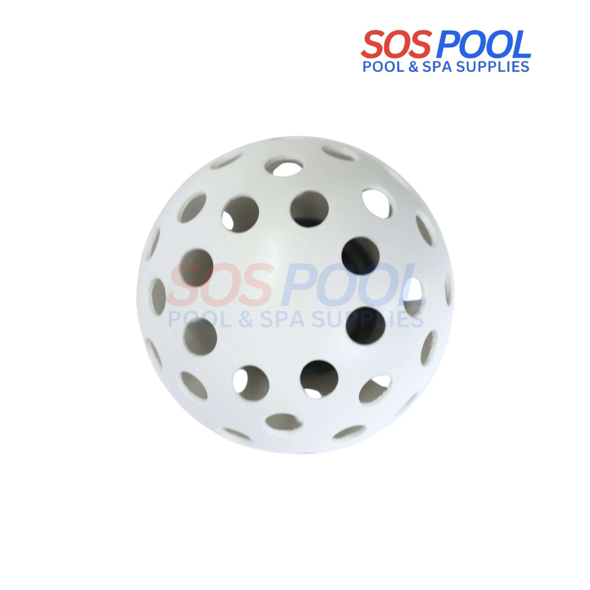 SOS Pool Non-Clog Pool Skimmer Ball Basket, model 1005, designed for optimal water flow and effective debris trapping.