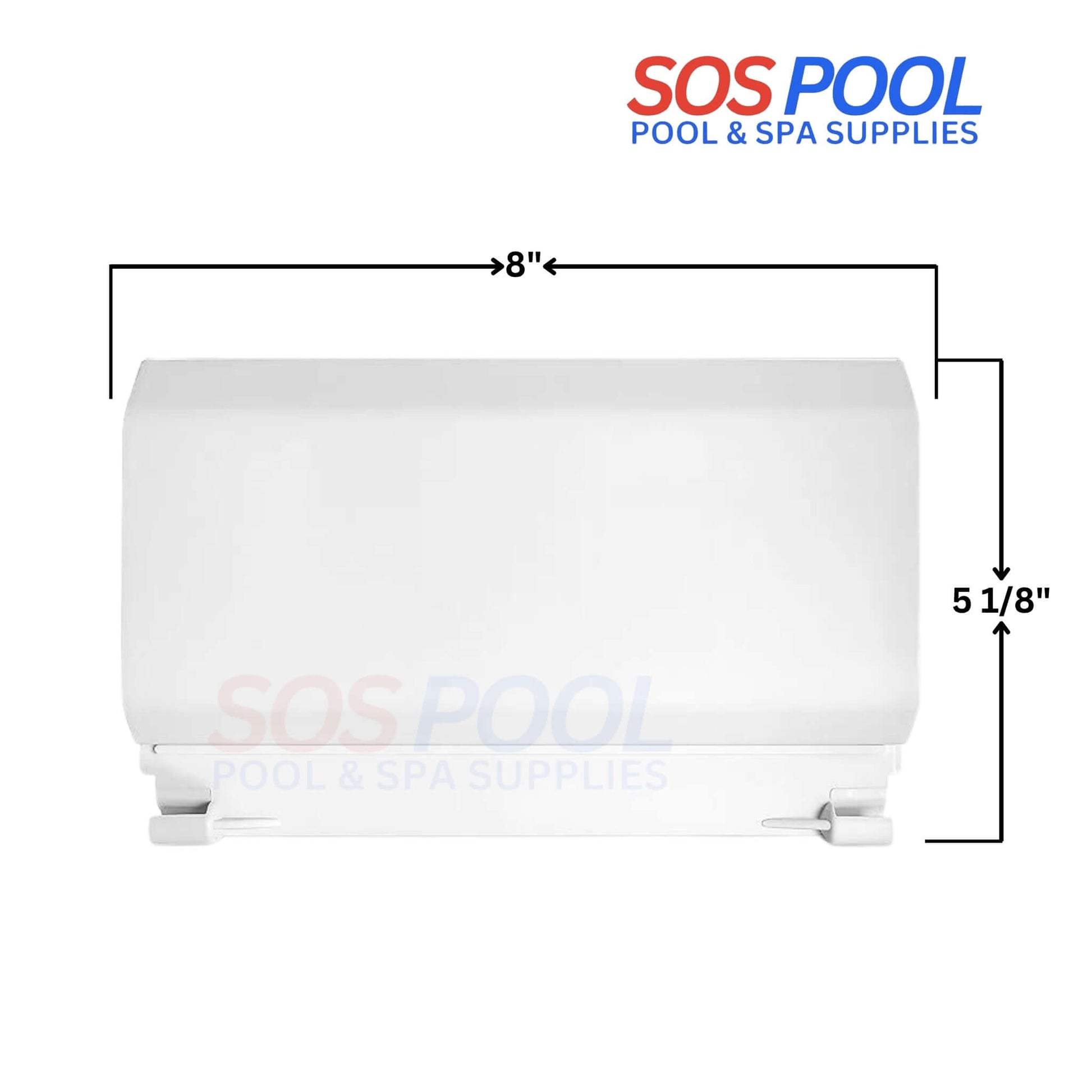 SOS Pool Weir Flap for Admiral Skimmers, dimensions 8" x 5 1/8", easy installation for efficient debris collection.