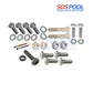 SOS Pool hardware kit featuring various bolts, washers, and screws for pool and spa maintenance.