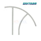 TRTD-130 | Saftron Triton Series Handrail | 30" W x 35" H
