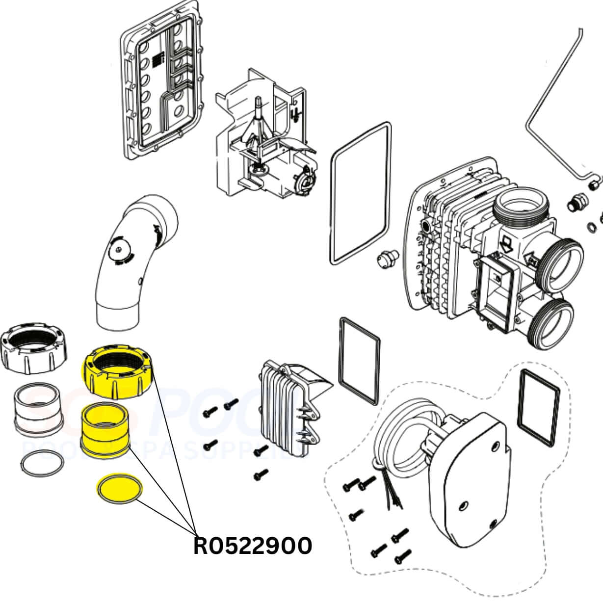 Jandy Universal Half Union For DEV and DEL Filters | R0522900
