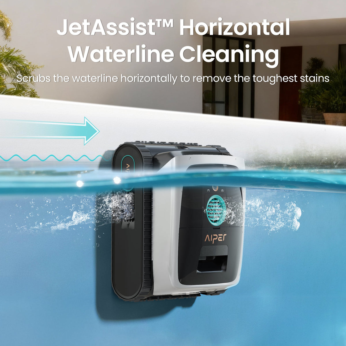 Scuba N3 JetAssist horizontal waterline cleaning