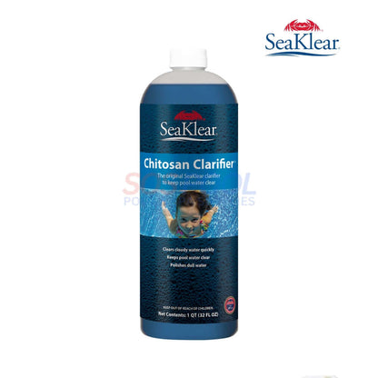 SeaKlear Chitosan Natural Clarifier 32oz for clear pool water. SOS Pool solution for quick cloud removal.