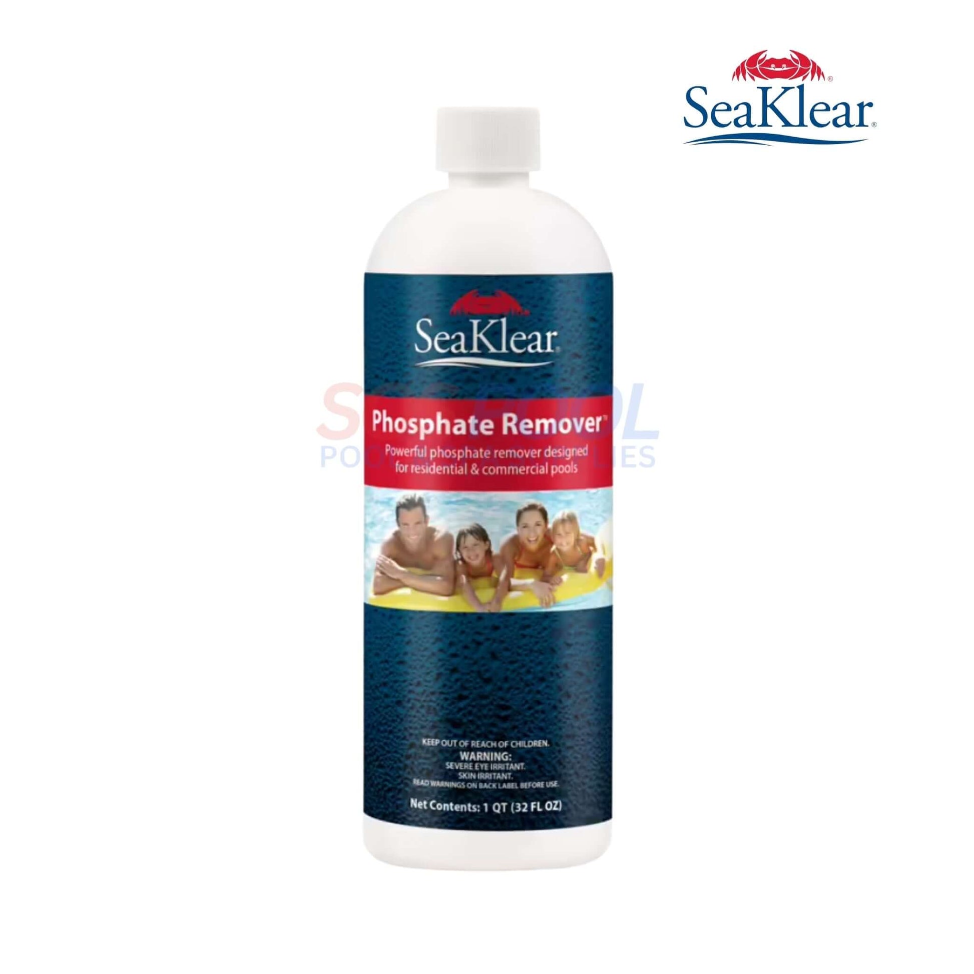 SeaKlear Pool Water Phosphate Remover | 32oz | 90207SKR bottle with label, designed for residential and commercial pools.