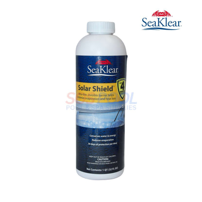 SeaKlear Solar Shield Liquid Solar Pool Cover 32oz, SOS Pool solution minimizes evaporation and heat loss.