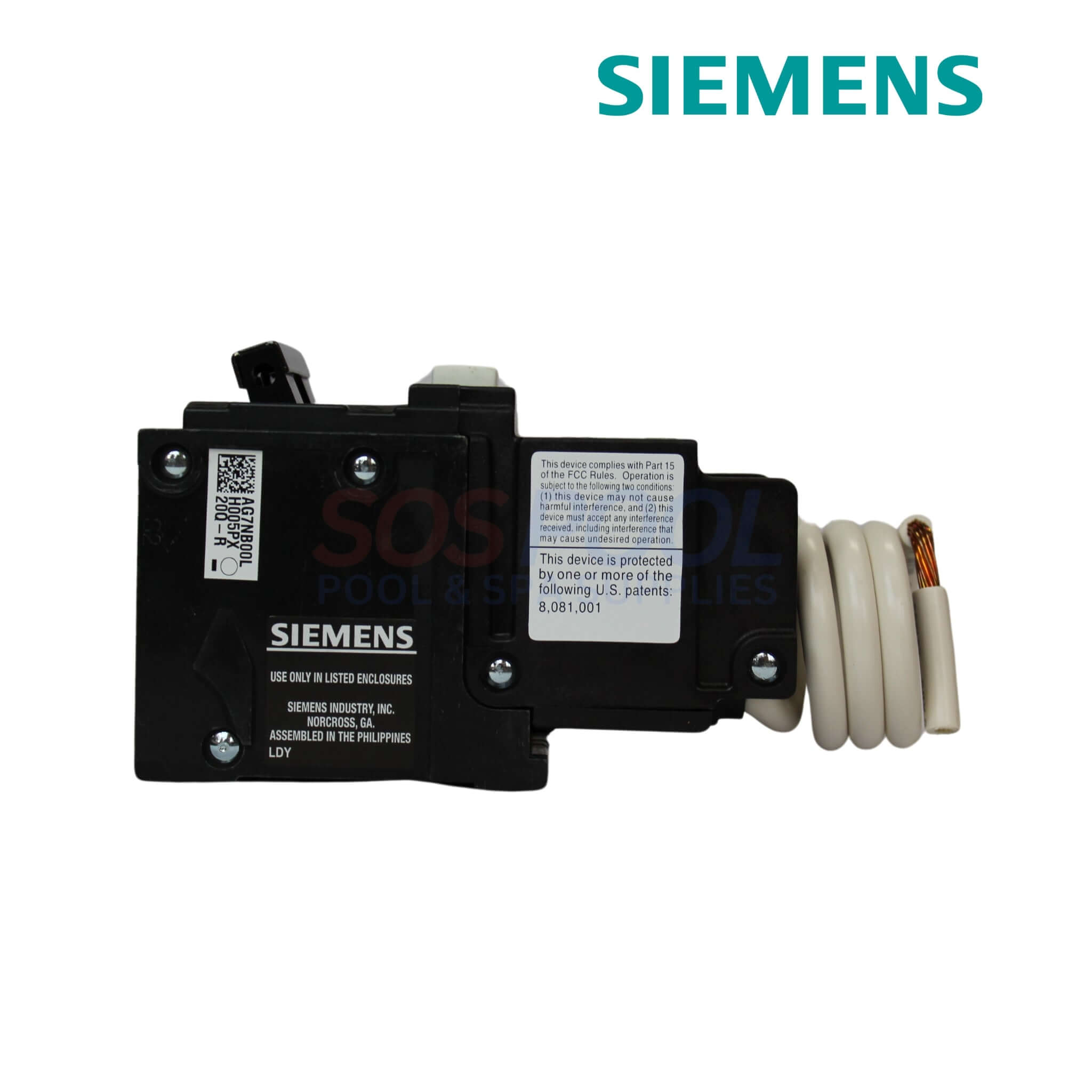 Siemens QF220 Plug-In Mount Type QPF Ground Fault Circuit Interrupter 2-Pole 20-Amp 120/240-Volt - Foto 3