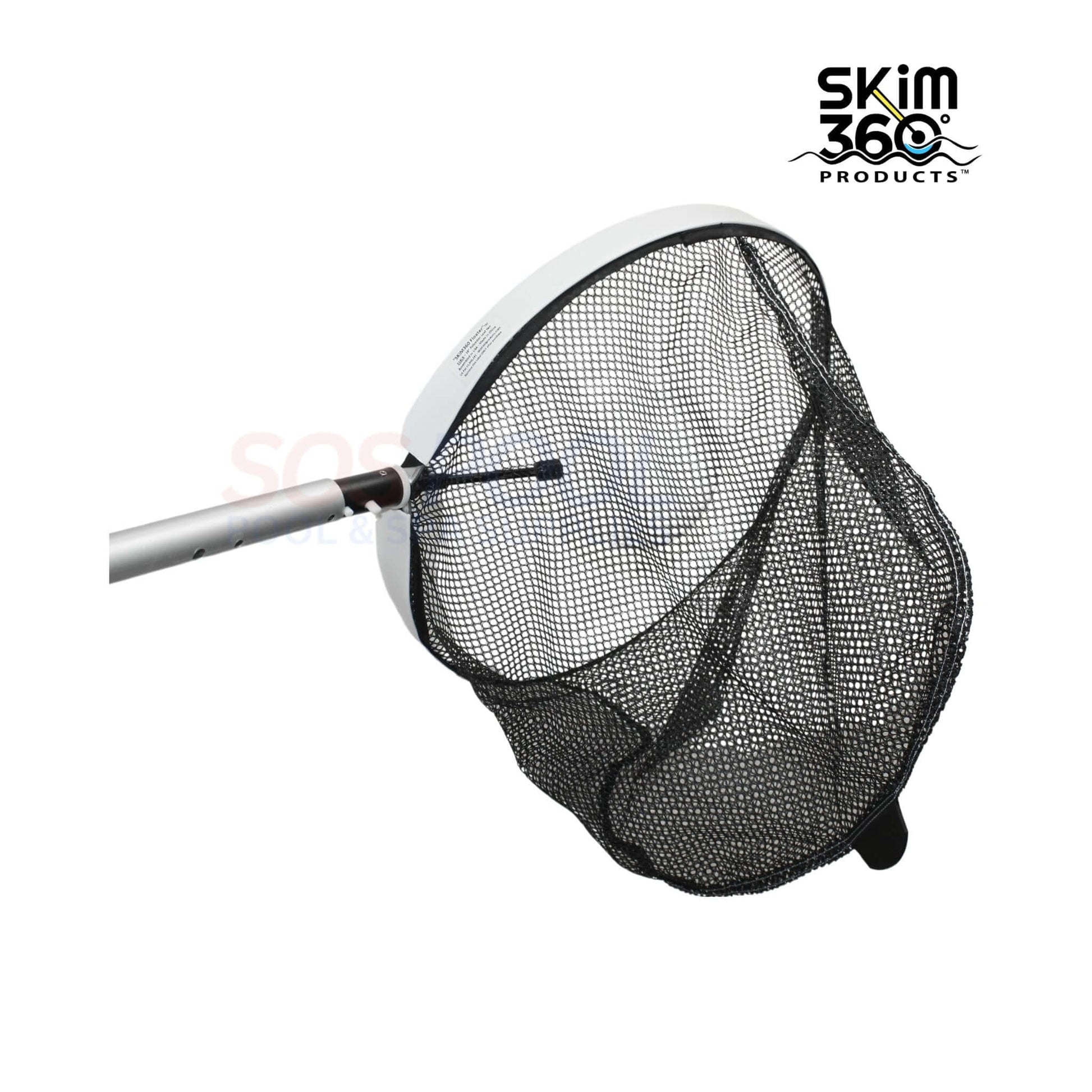 SKiM360 Floater Leaf Net for easy pool cleaning, durable black polyester mesh by SOS Pool, SKU: SKIM360
