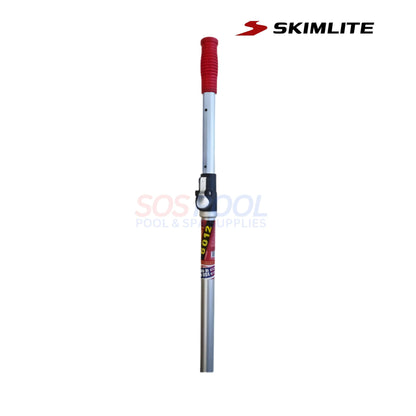 Skimlite SnapLite Telescopic Pole 6'-12' with Button Lock | 6012, showing aluminum pole with red grip, ideal for pool maintenance.