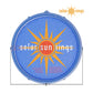 Solar Sun Rings Pool Cover SSRA-SB-02, 5' diameter, Sunburst Design, UV-resistant, passive solar heating device for SOS Pool.