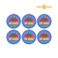 Solar Sun Rings Pool Cover | Palm Design | 5' x 5' | SSRA-100