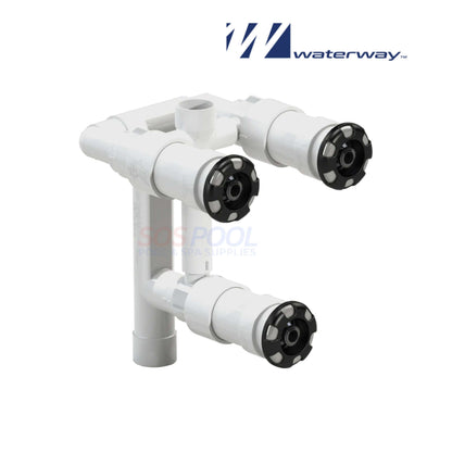 Waterway 3-Jet Straight Body Gunite Manifold 9" w/ Internals | 210-3510G